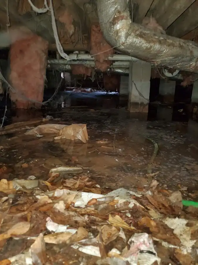 Crawl space flood assessment for Commercial Water Damage Restoration in Lompoc